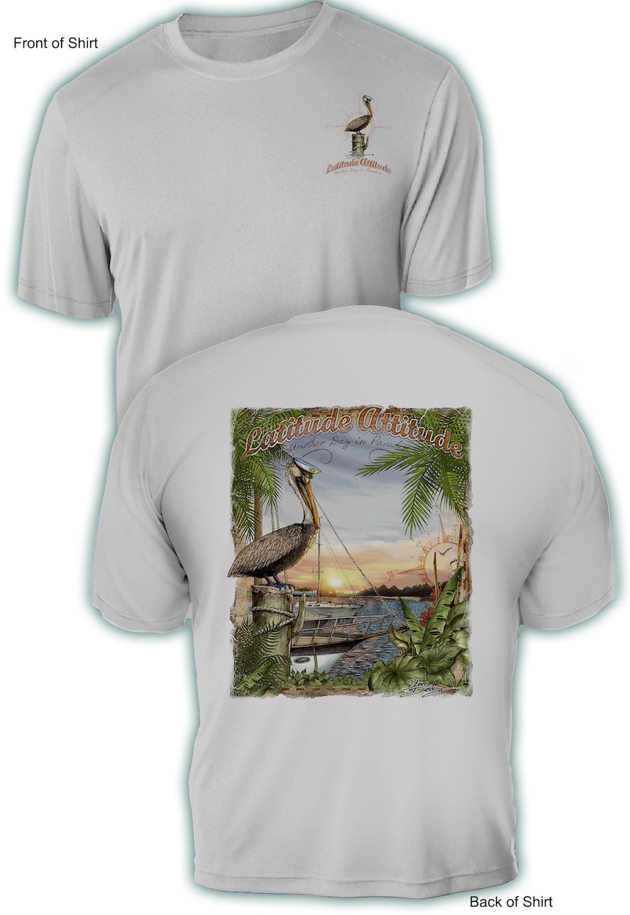 Latitude Attitude- UV Sun Protection Shirt - 100% Polyester - Short Sleeve UPF 50